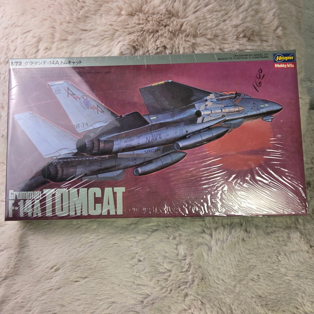 Hasegawa 1/72 F-14A Tomcat Model Kit K12 Factory Sealed Vintage US Navy